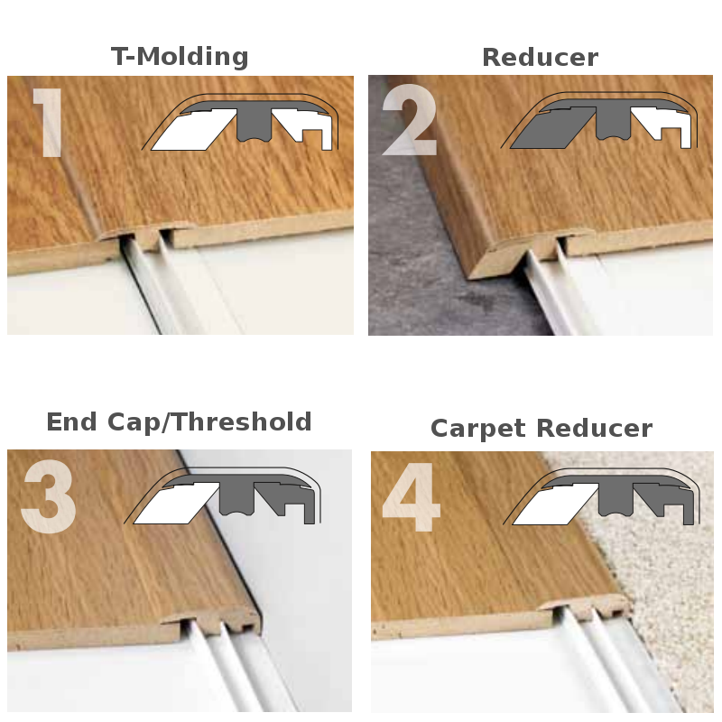 1031 - Mohawk InstaForm Transition Molding for Flooring (INCIZO)